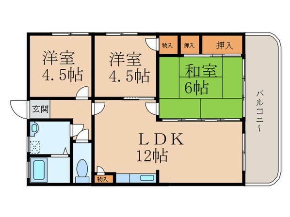 西村ハイツの物件間取画像